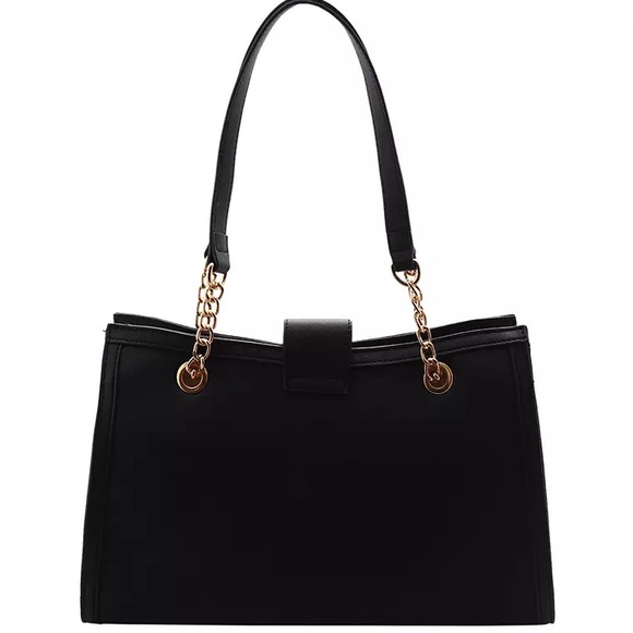 Satchel With Chain Detailing And Push Lock - Picture 4 of 12